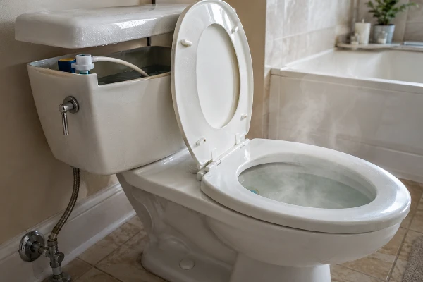 Чому в унітаз іде гаряча вода