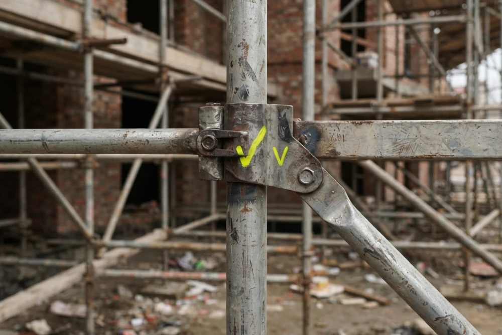 фото монтажу рамних металевих лісів