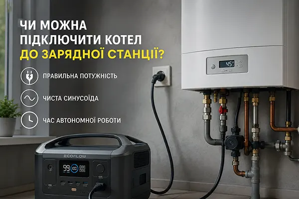 Чи можна підключити котел до зарядної станції: що перевірити перед запуском