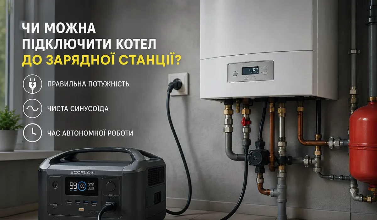 Чи можна підключити котел до зарядної станції: що перевірити перед запуском