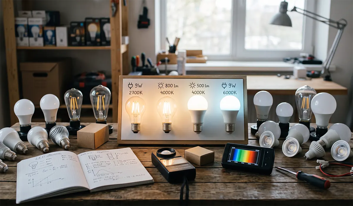 Як вибрати LED-лампу: потужність, люмени та температура світла