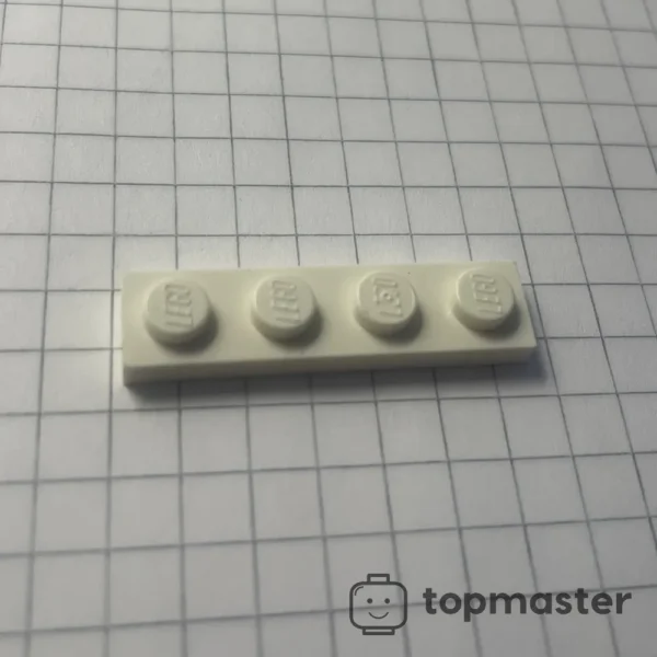 LEGO плитка біла 1 x 4 (3710)
