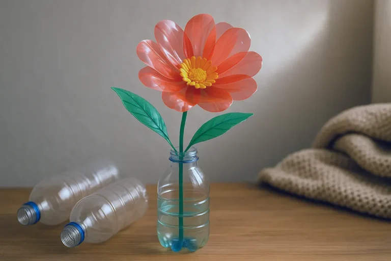 Квітка з пластикових пляшок: простий спосіб створити красу з відходів